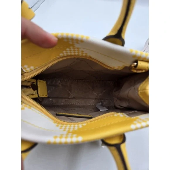 Msrp $498 MICHAEL‎ KORS MIRELLA XS MINI SHOPPERCROSSBODY SEQUINS BAG YELLOW